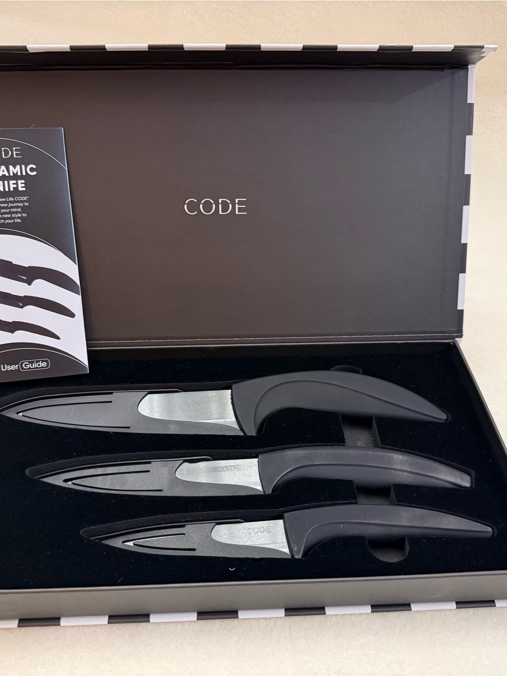 Black Ceramic Kitchen Knife Set - 3-Piece